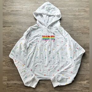 Marvel Pride Rainbow Logo White Hoodie – Unisex Size S